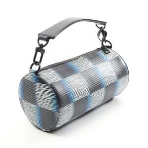 Louis Vuitton Polochon Damier Rush Leather Handbag Blue Black